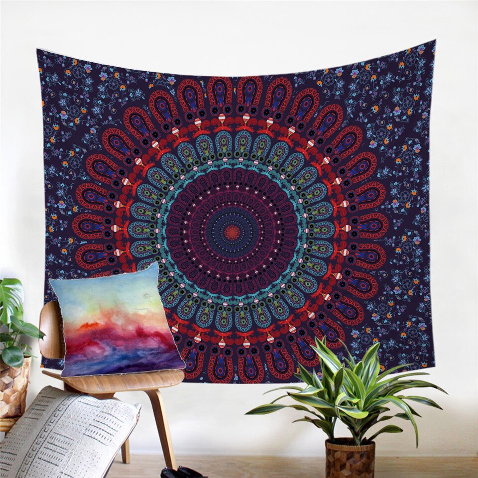 Indisk hippie bohemia gobeläng gobeläng 200cm indisk mikrofiber lakan mjuk vägg matta