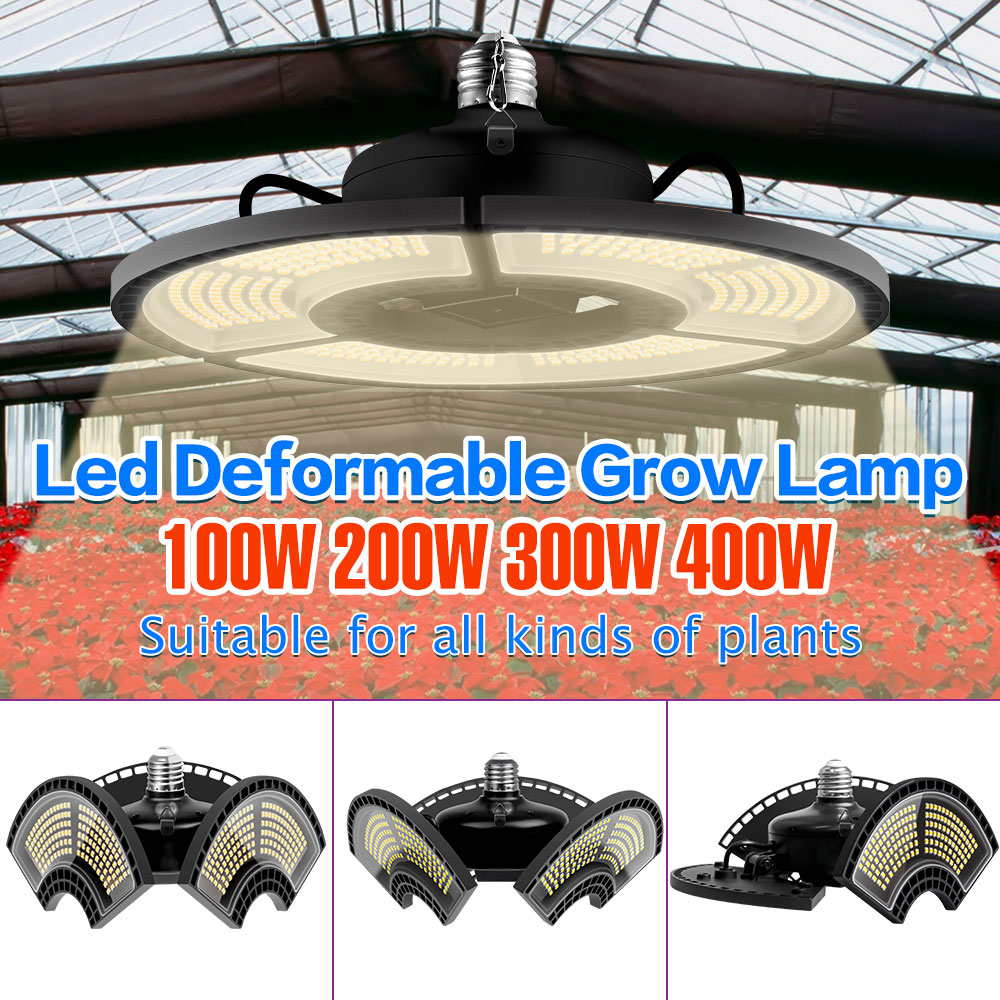 E27 Led Grow Light E26 Led UFO Grow Tent Indoor Light Lamp 400W High Power Led Full Spectrum Plant Light 220V Phyto Lampara