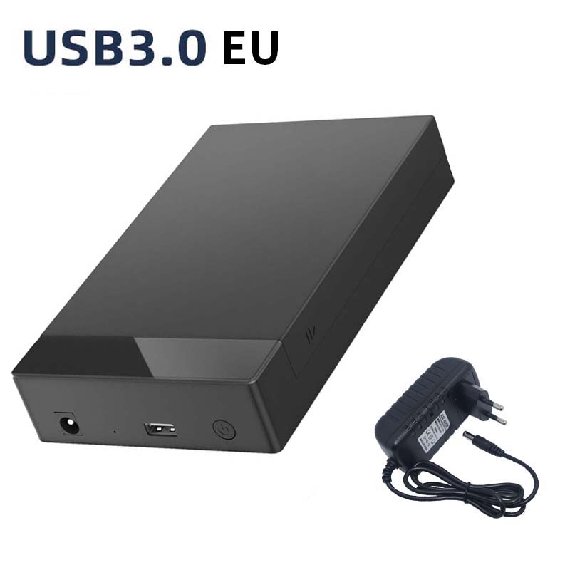 Tishric caixa de disco rígido externo 3.5 hdd ssd sata para usb 3.0 3.1/tipo c 3.5 Polegada caixa de gabinete de disco rígido para computador lapop: Ouro