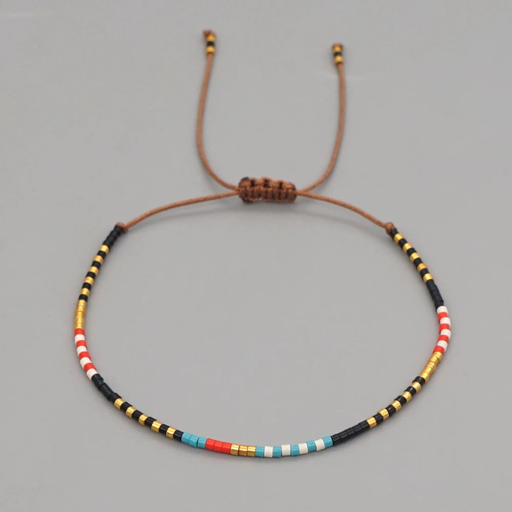 Go2Boho Miyuki Beaded Bracelets Simple Thin Bracelet Bohemian Pulsera Native Style Jewellery Armband for Women Jewelry: Light Yellow Gold Color