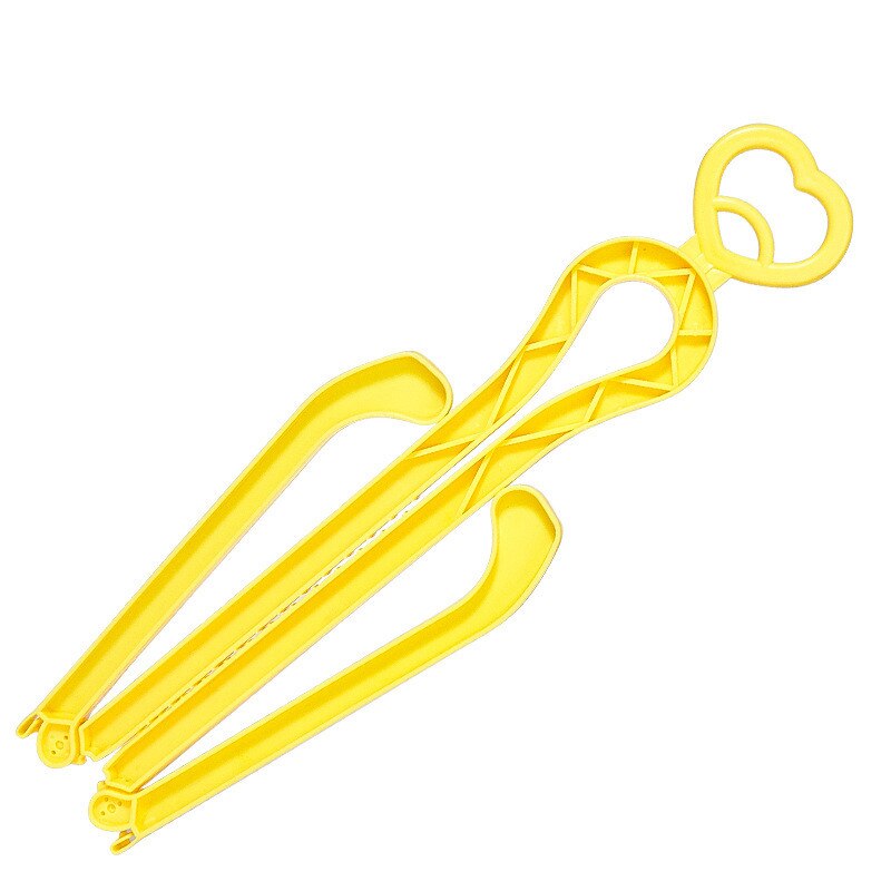 Bottes en plastique PP de pour femmes et hommes, extenseur de chaussures légères, évite le pliage, bottes hautes à Clip, forme d'amour: YELLOW