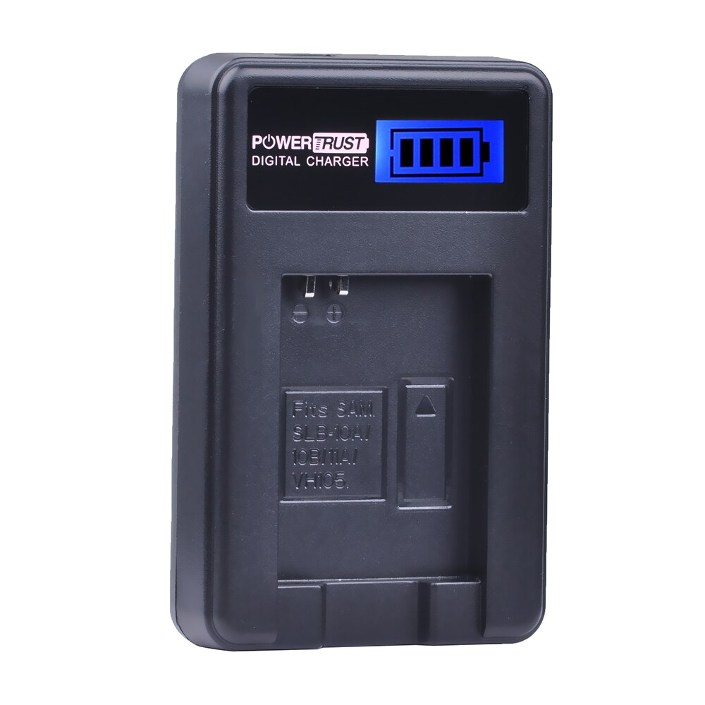 2Pcs SLB-10A SLB10A SLB 10A Camera Battery + LCD USB Charger for Samsung EX2F WB150F WB250F WB350F WB750 WB800F WB500 WB550 HZ10: 1Charger