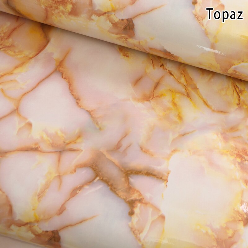 Newly Marble Texture Self-adhesive Waterproof Wall Paper Kitchen Countertops Backsplash Stickers CLA88: topaz