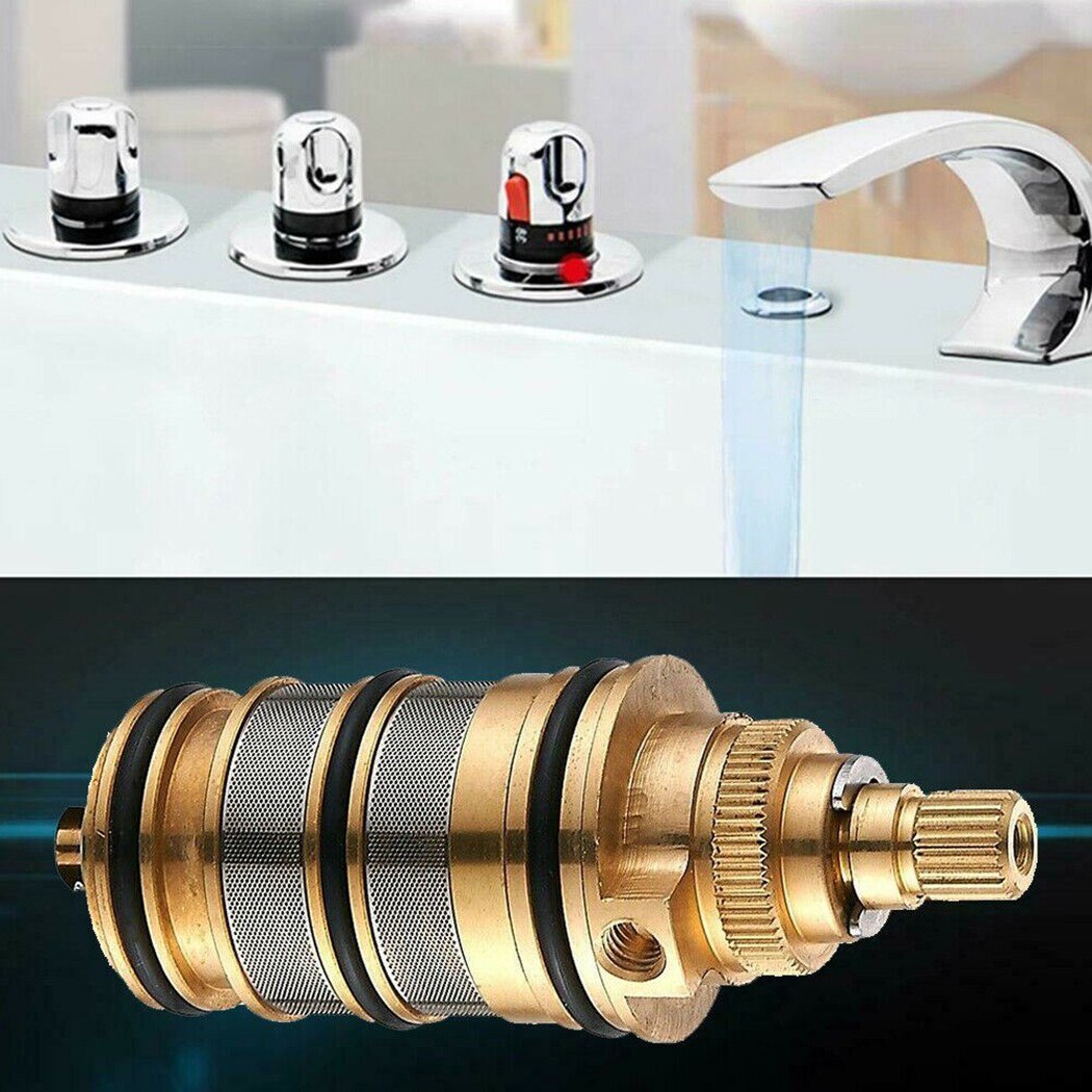 Brass Thermostatic Valve Spool Kitchen Faucet Cartridge Bath Mixer Tap Shower Mixing Valve Water Temperature клапан для воды