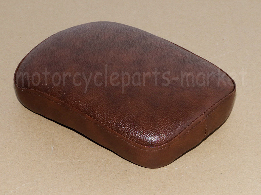 Brown Motorcycle Suction Seat Pillion Pad Rear Passenger Seat For Harley Chopper Cruiser Custom Universal Fit 8 Suction Cups