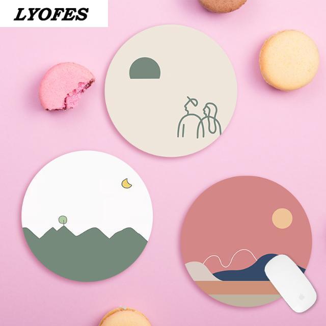 Kawaii podkładka pod mysz śliczne podkładka pod mysz Kawaii podkładka na biurko do gier biurko maty Gamer okrągły kwadrat Deskpad dla Office Home komputer stancjonarny