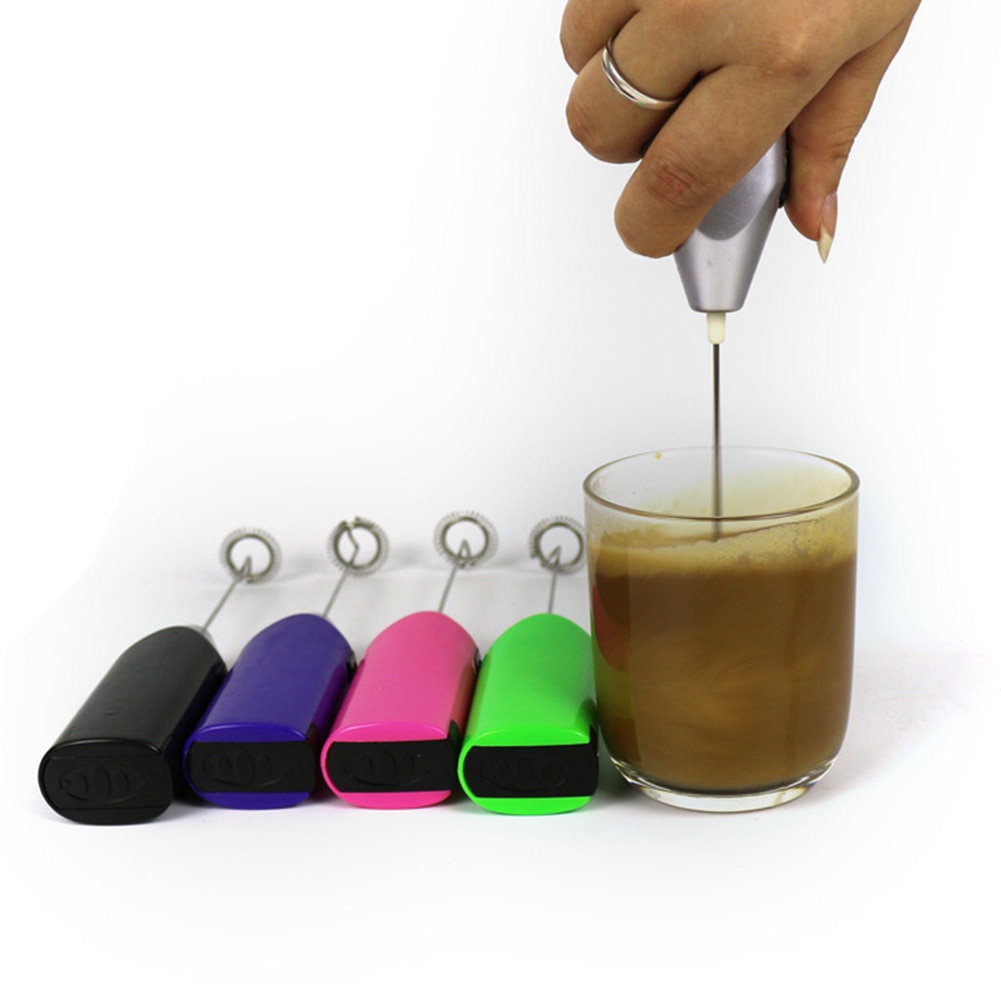 Håndholdt batteridrevet kaffemælkeskummer drikkeblander til latte cappuccino