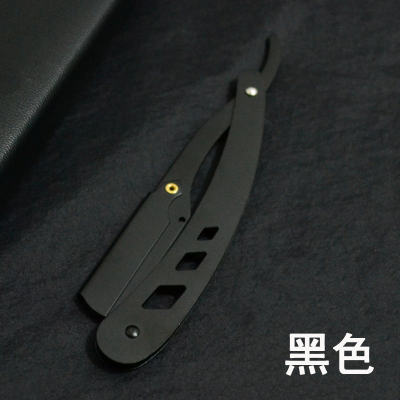 Männer Rasieren Friseur Werkzeuge Haar Rasierer und Klingen Antike Schwarz Klapp Rasiermesser unisex Haar Entfernung (Ohne Klinge): Orange
