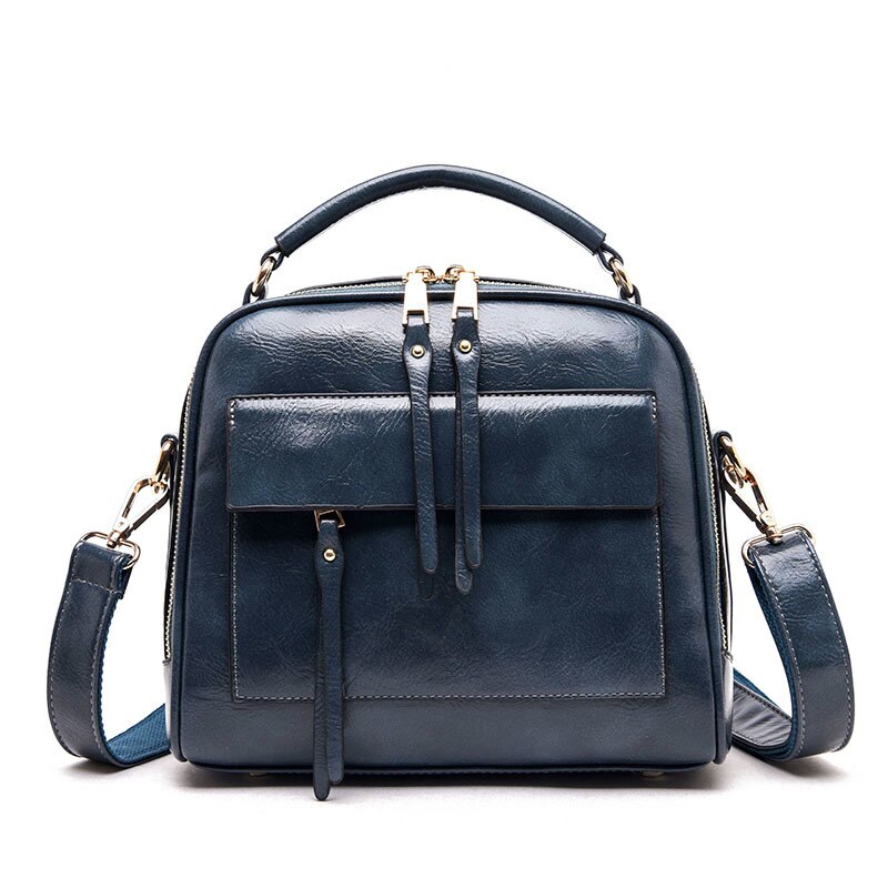 Cruz frontera bolso de las mujeres Bolsa De hombro bolsa de barra transversal de europea y americana de las mujeres del bolso de la madre la Edad Media: Blue