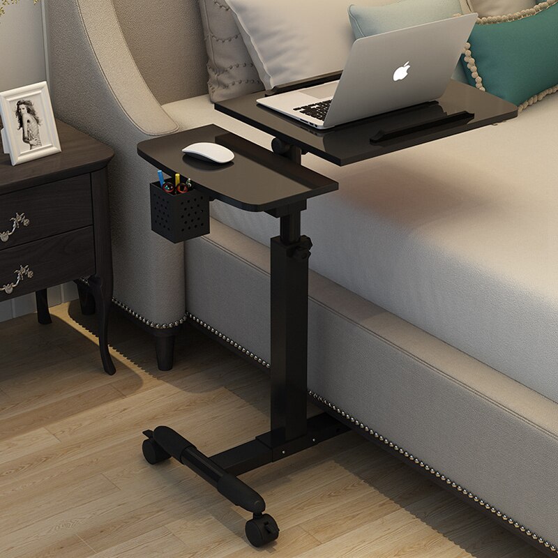 Foldable Computer Table for Bed Portable Rotate Laptop Desk Table Can be Lifted Standing Desk Home Furniture: Black