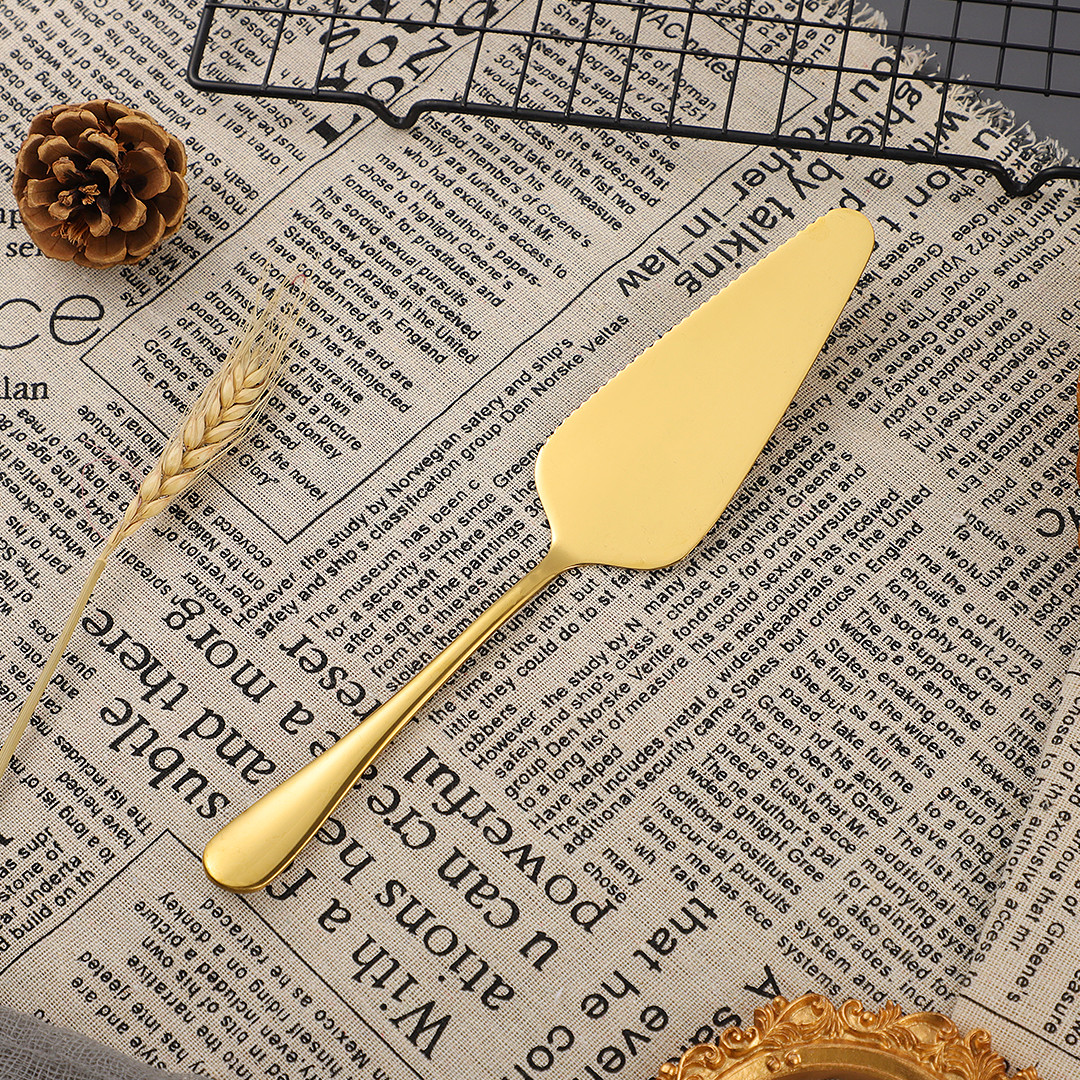 Rainbow Stainless Steel Serrated Edge Cake Server Blade Cutter Pie Pizza Shovel Cake Spatula 1pcs Colorful Baking Tool