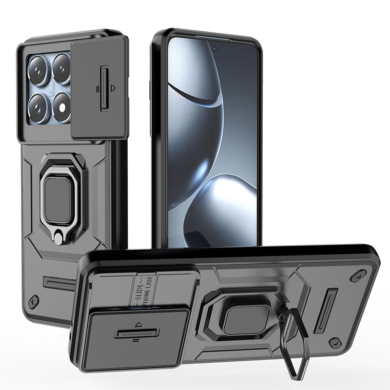 Stoßfeste Rüstungs-Metallringhülle für Xiaomi 15T Pro 5G 14T 13T MI15T Xiao Mi 15t Mi14t Strong Cover: schwarz / Xiaomi 13t