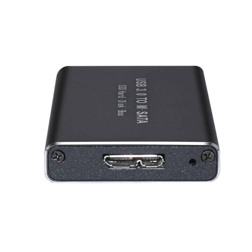 Mini SSD Hard Drive Case USB3.0 to mSATA Adapter Hard Drive Enclosure Aluminum Alloy External Hard Disk Case mSATA to USB3.0 Box