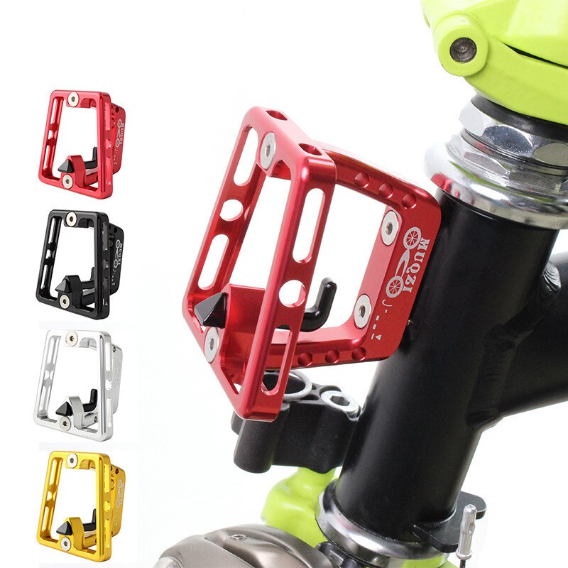 Muqzi Bicycle Front Carrier Block - For Brompton Dahon Folding Bike - Aluminum Alloy - Foldable Cargo Rack Bracket