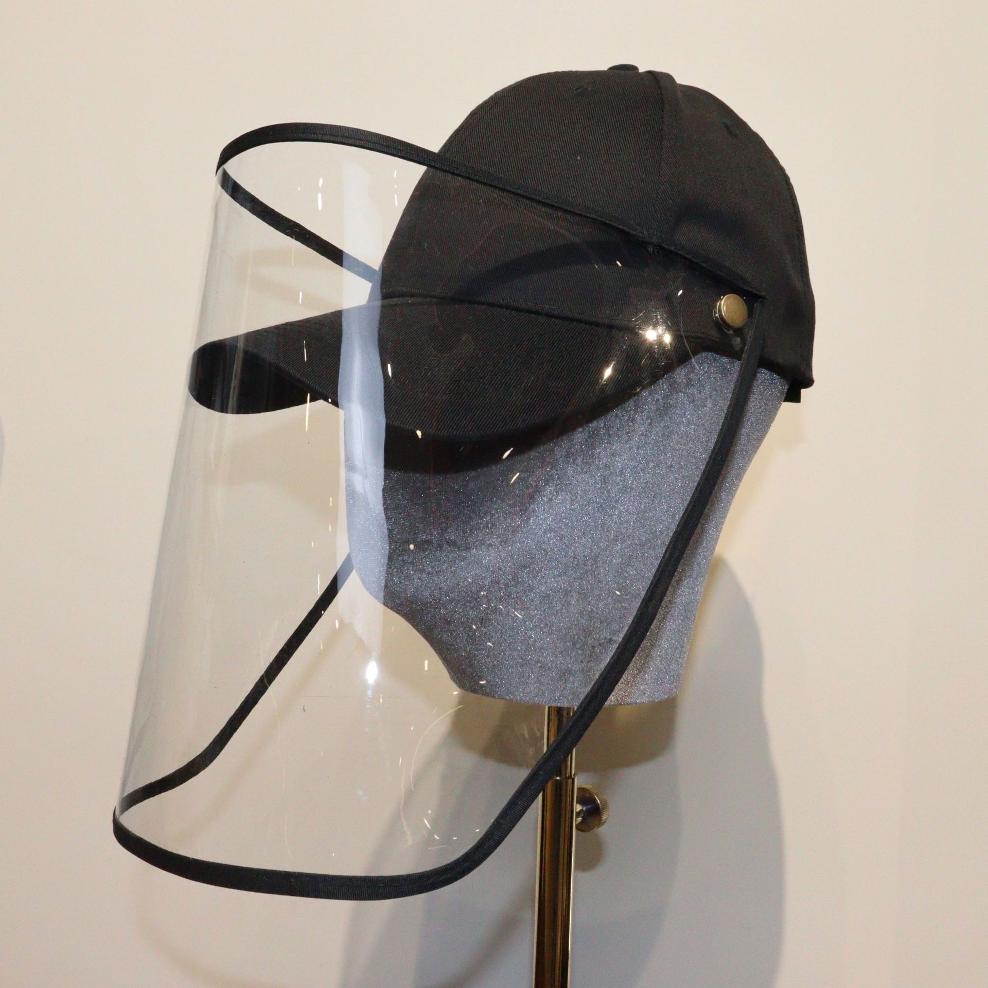 Para exterior, polvo prueba Anti de espuma protectora protección gorra de béisbol gorra desmontable negro gorra de béisbol ajustable