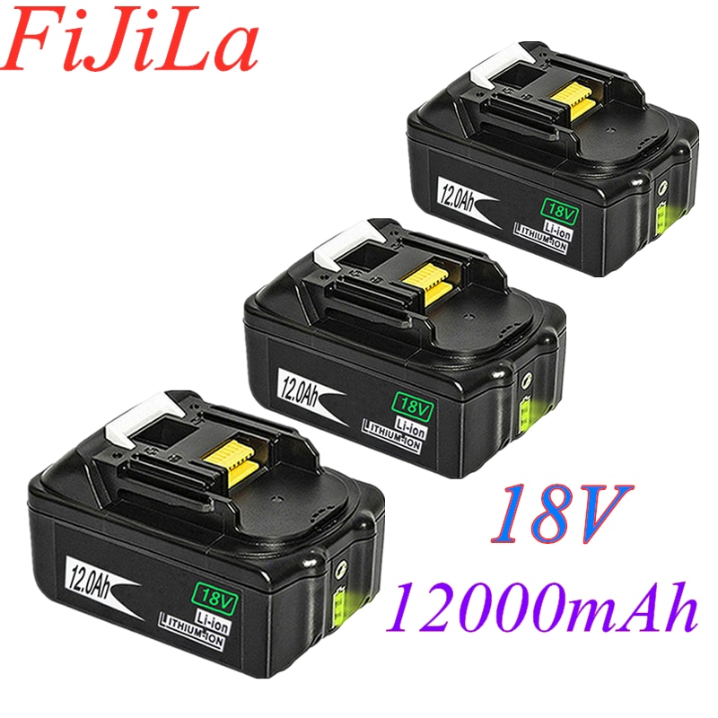 100% 18V 12000 Mah Rechargeablefor Makita Power Tools Batterij Met Led Li-Ion Vervangende Lxt BL1860B BL1860 BL1850 & 8.8 & 10.8Ah