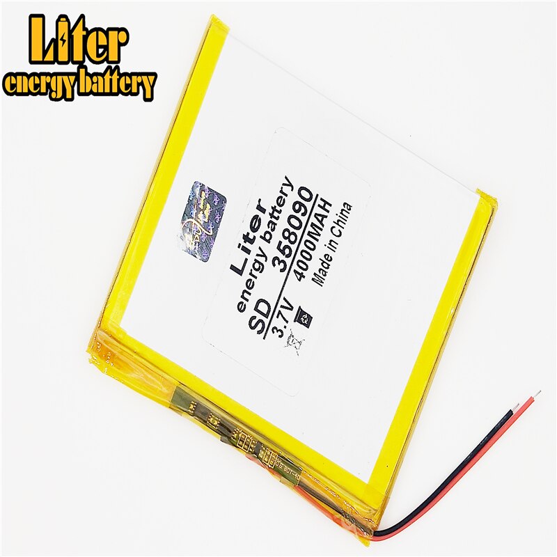 358090 3.7V 4000mAh Rechargeable li Polymer Battery For 3.7V 4000MAH 358090 PLUG Lithium polymer battery
