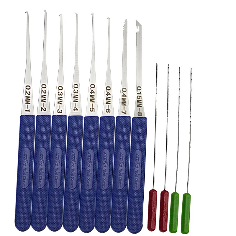 Conjunto de bloqueo Liushi de 7 tipos/lote con kit de herramientas de llave de tensión, juego de ganzúas de práctica para cerrajero, herramienta extractora de llaves rotas