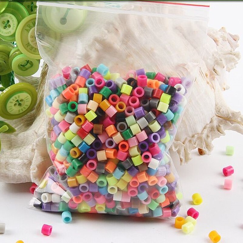 5mm Perler Beads 500pcs Fuse Beadsd Pearly Iron Beads for Kids Hama Beads Diy Puzzles Brain Game Handmade Toy: 24 colors 500pcs