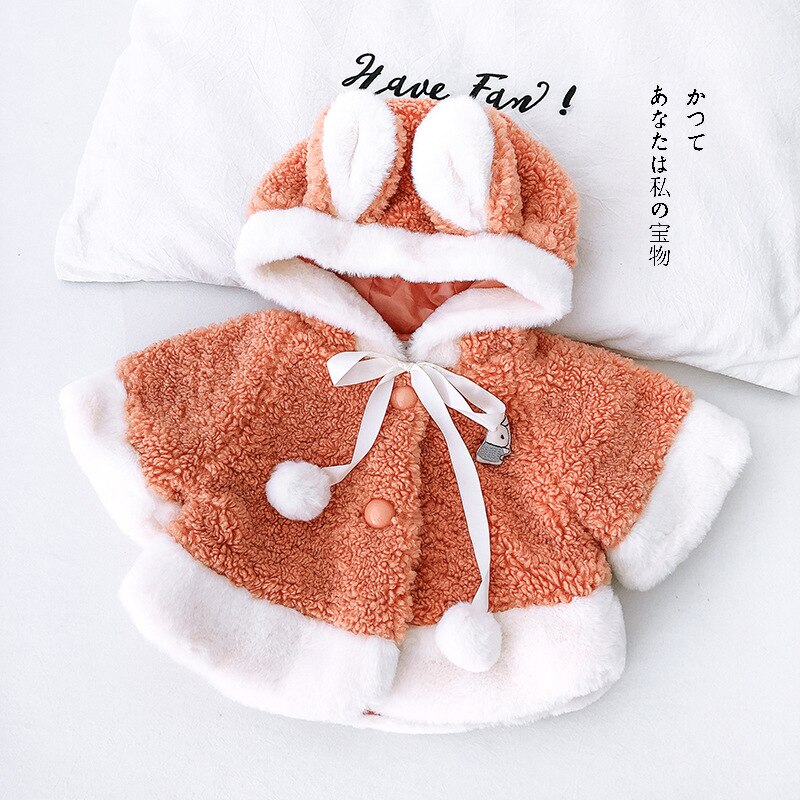 Newborn Baby Coat Autumn Winter Unisex Cotton Hooded Cartoon Christmas baby winter 2 Color baby girl winter coat 0-18M 2019New: Orange / 12M