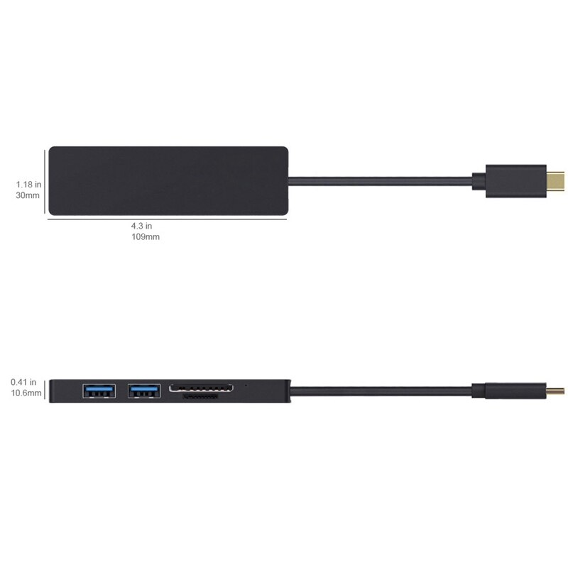 USB C HUB Docking Station Hub 5-In-1 Card Reader USB3.0 Is Suitable for All USB C Devices, PC/Tablet/Mobile Phone