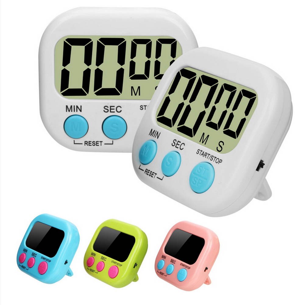 household Supplies Kitchen Timer LCD Display Home Kitchen Timer Square Baking Cooking Count Alarm Sleep Stopwatch
