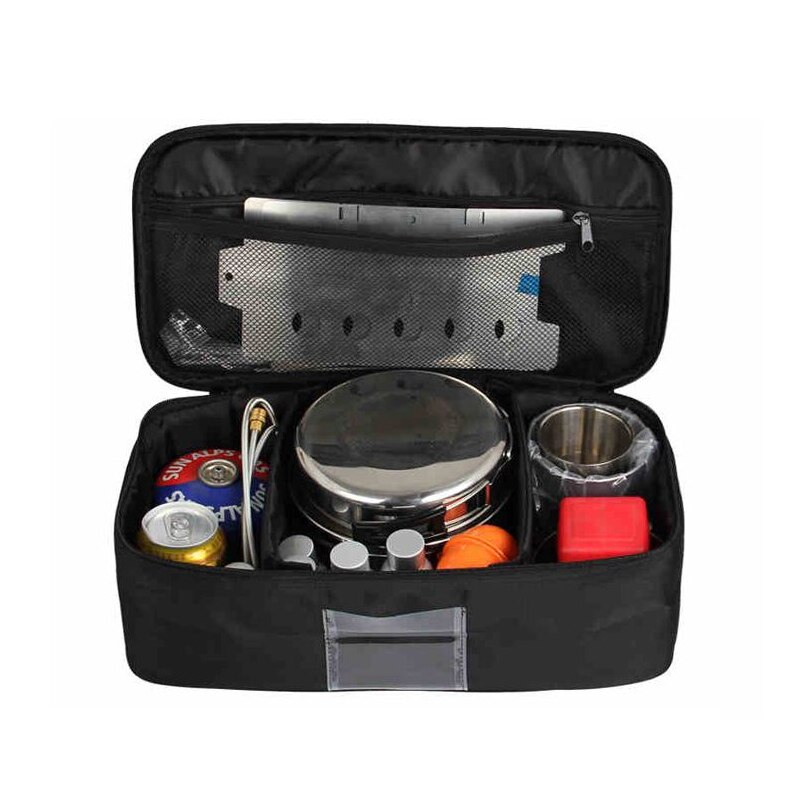 Outdoor Camping Opbergtas Picknick Mand Fornuis Pot Gas Tank Servies Bus Zelf Rijden Bbq Camping Reizen Maaltijd Carry tas