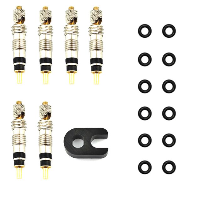 Bicycle Bike Presta Valve Core 2/6/12PCS Brass CNC FV MTB Road Bike Tubes Service Parts Tool Cycling Accessories: 6pcs