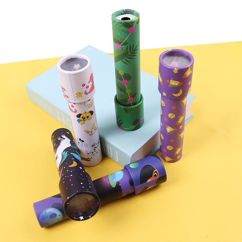 Kids 19cm Scalable Rotation Kaleidoscope Magic Changeful Adjustable Fancy Colored World Toys For Children Autism Puzzle Toys