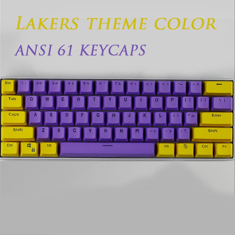 61-key OEM Profile Korean Keycaps PBT Korean keycap two-color injection + transparent keycap mechanical keyboard