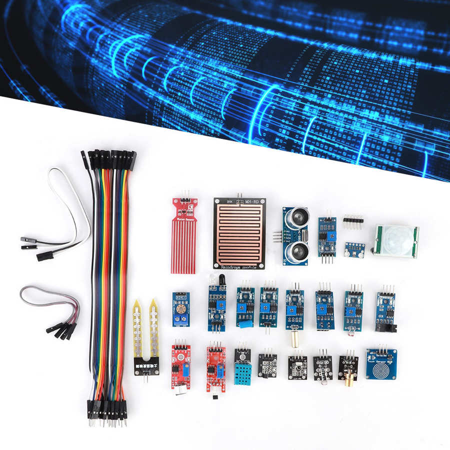 22-in-1 sensor module starter kit w tutorial for... Sensor Module Kit for Raspberry Pi 22 in 1 Beginne... – Grandado