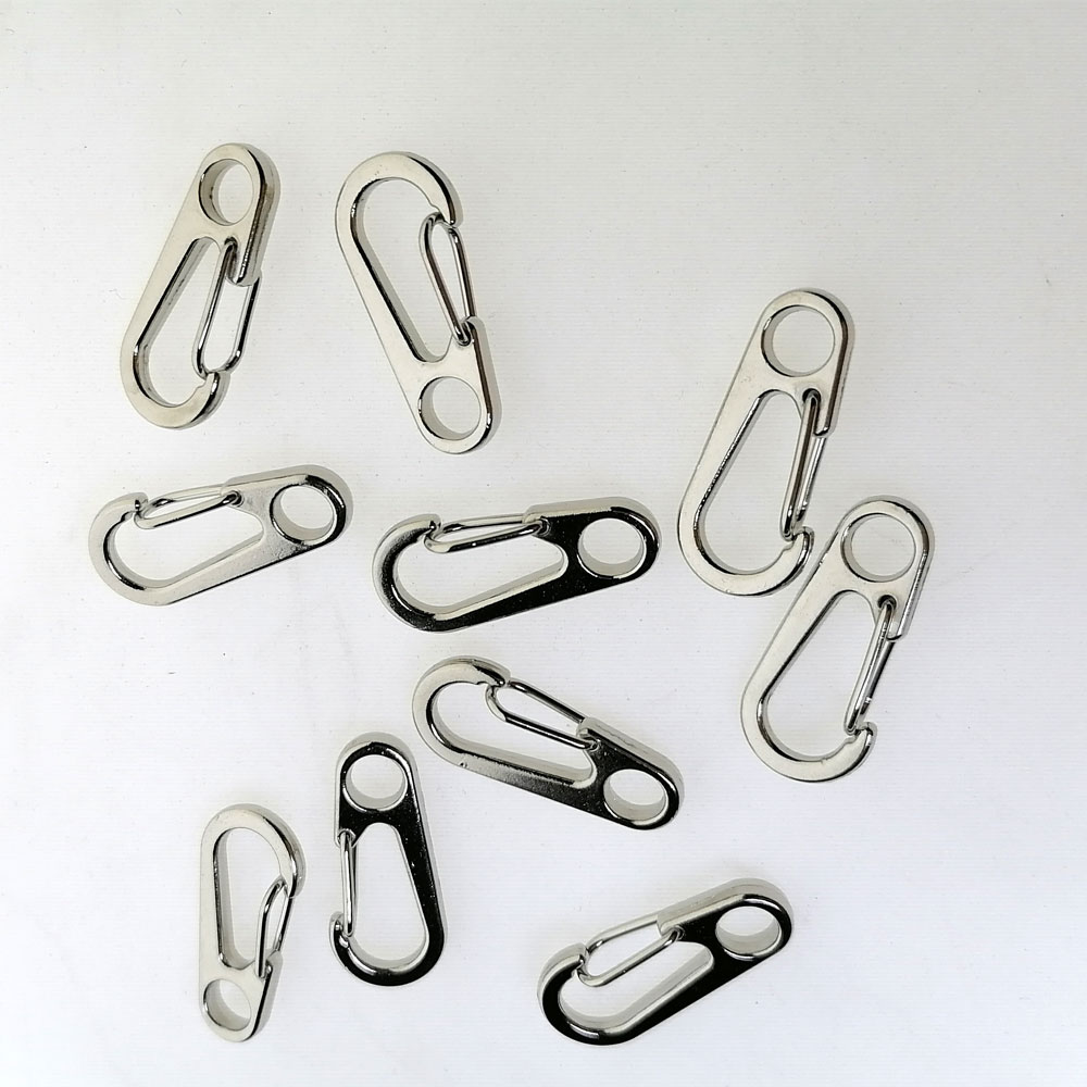 2pc 5Pcs 12Pcs Mini Outdoor Backpack Zinc Alloy Spring Snap Hook Camping Keychain Chain Carabiner Quick Clasp