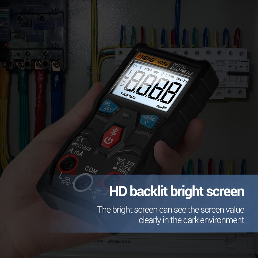 Spannung APP Control Bluetooth Wireless Digital-Multimeter Handheld Tester Analyse Messung ABS Kapazität Genaue Tragbare