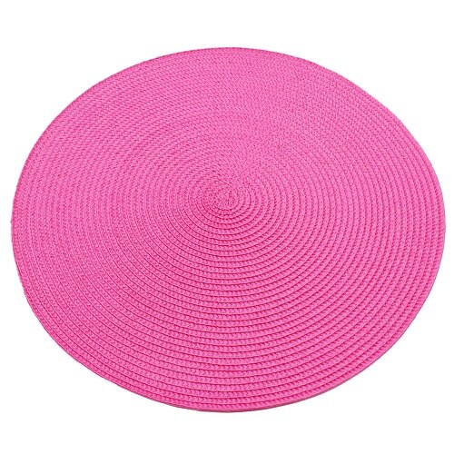 1pc 38 x 38 cm runde coaster isolering bordmåtter puder pvc bord dækkeservietter skridsikre måtter kaffe te dækkeservietter køkken dekoration: Rose