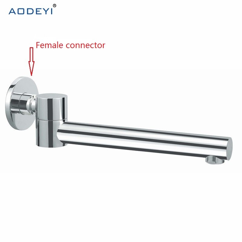 Aodeyi Chrome Solid Bass Vrouwelijke Stopcontact Effen In Wall Mounted Bad Douche Mengkraan Uitloop Filler 05-065: Female Connector