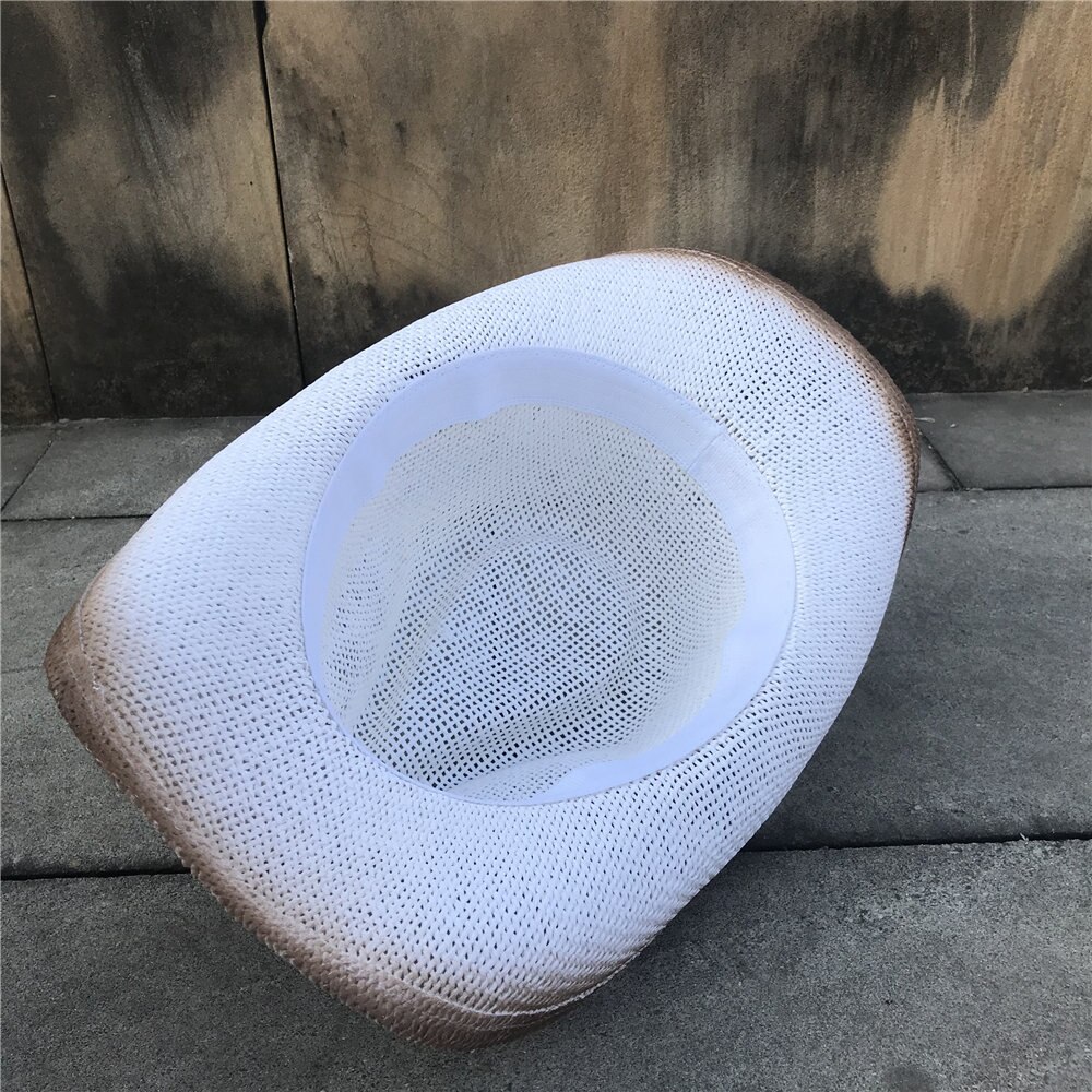 Kvinder strå hul western cowboy hat dame blomst strand sommer sombrero hombre hat fascinator sunbonnet cowgirl solhat