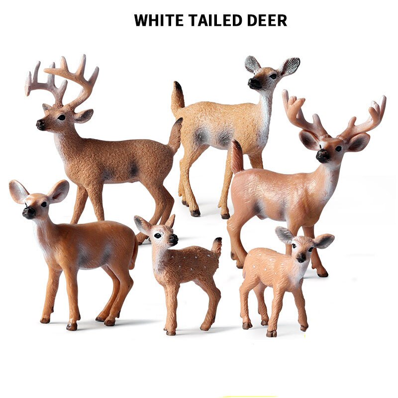 Realistic Elk Figurine For Christmas Decor | Wild Animal Reindeer Model For Holiday Desktop Display, Home & Festival Ornament