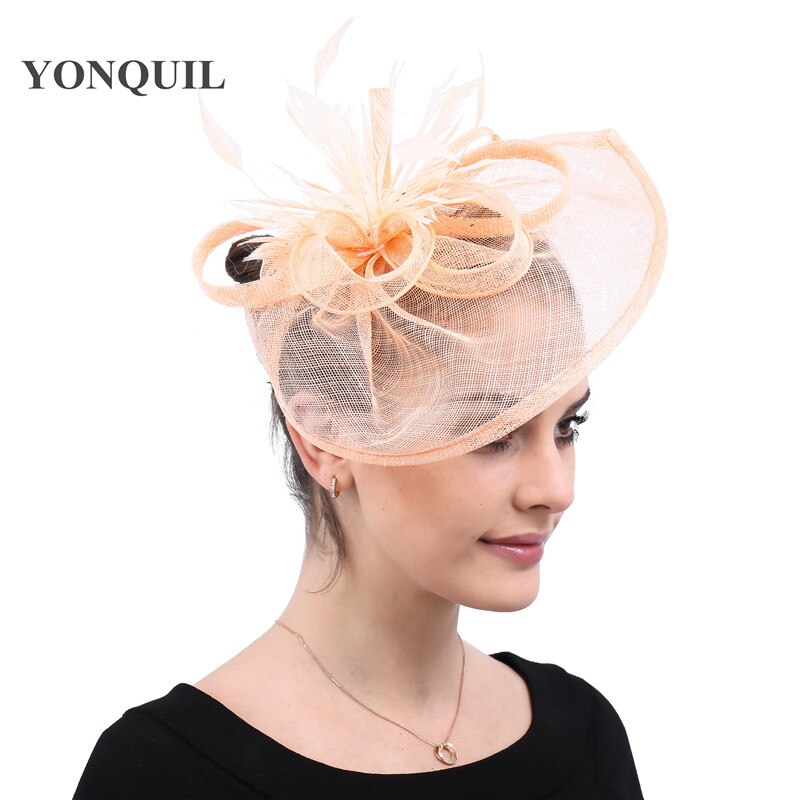 Sinamay Small Clip-On Fascinator Hat For Weddings, Races, Royal Ascot – Women's, Mixed Colors