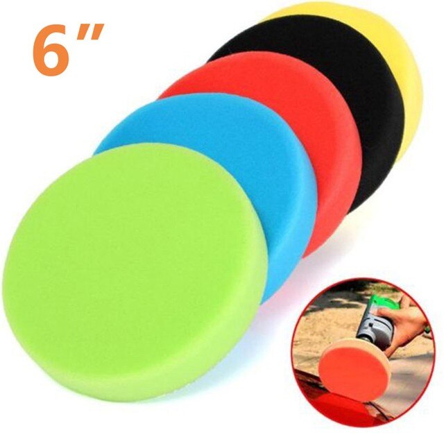 Kit de tampons de polissage pour voiture, 5 pièces, mousse de polissage, tampons de nettoyage, pour roue de forage, pour polisseuse, pour enlever les rayures
