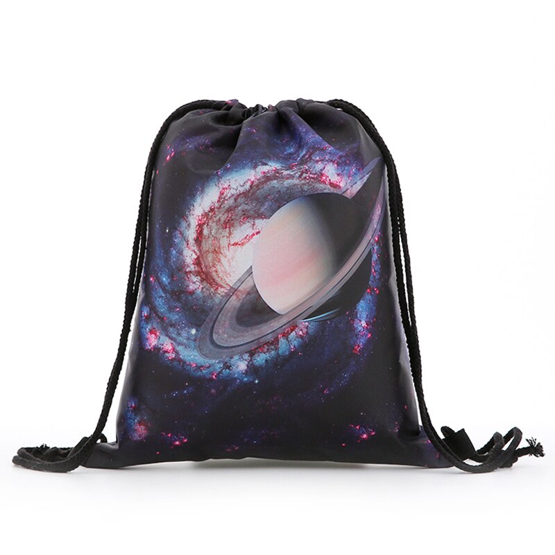 Reppu naisille mini kiristysnyöri tähtitaivas reppu 3d painatus matkalaukut miehet mochila kiristysnyöri laukku girs: Gc -1