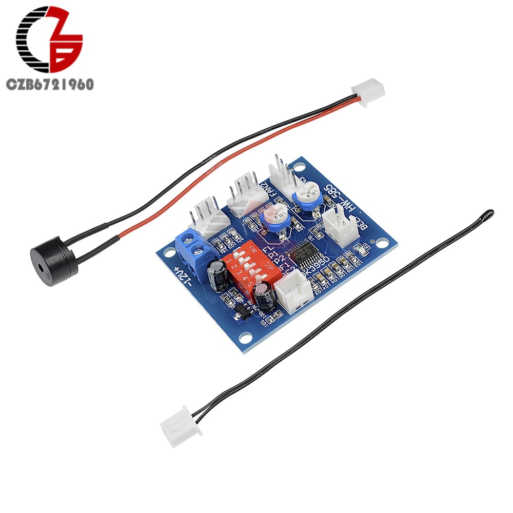 12V PWM DC Motor Temperature Speed Controller Regulator Fan LED Light Dimmer Control Switch 4 Wires