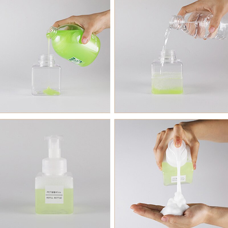 450ml Empty Plastic Foaming Hand Soap Dispenser Liquid Lotion Pump Bottle 1pc .