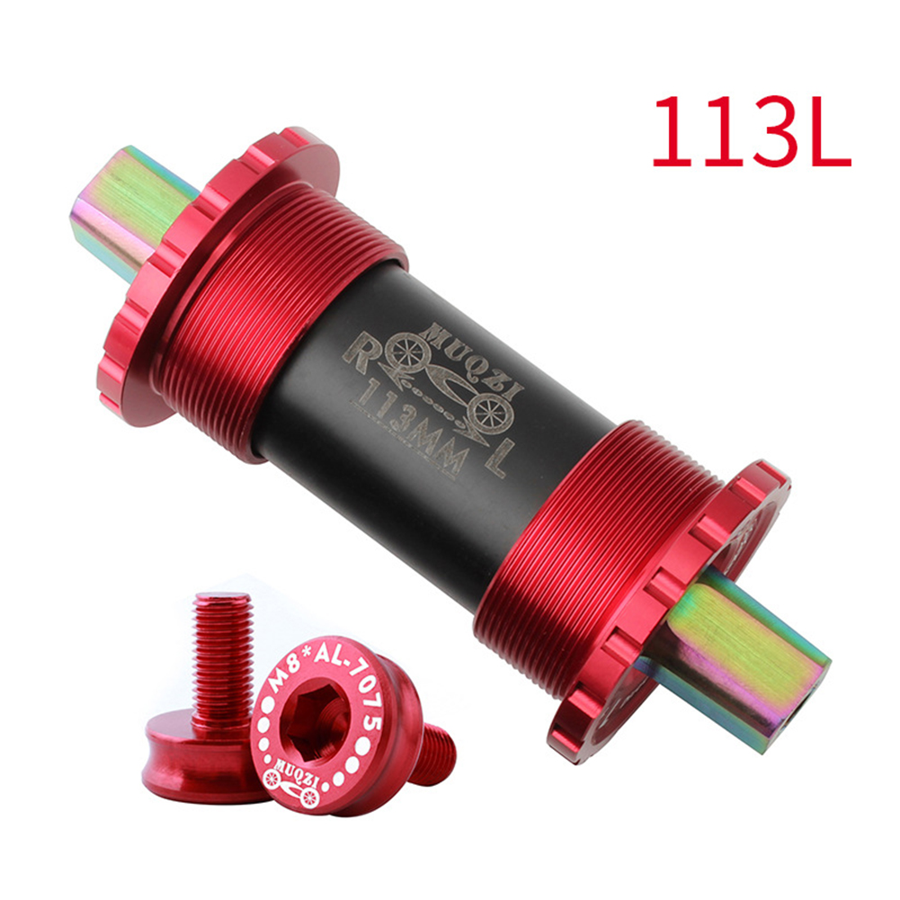 Titanium Alloy Bike Bottom Bracket 103/107/110/113/119/122mm Mountain Bike Road Bike Bottom Bracket Bicycle Parts: Burgundy