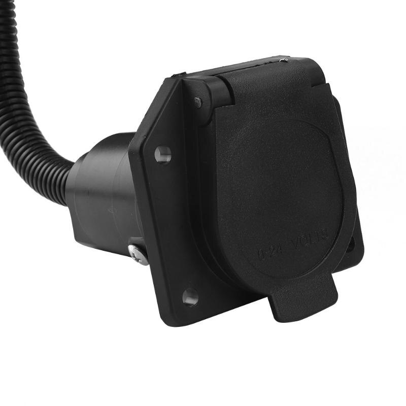 Trailer Light Wiring Adapter with Sufficient Durability and Ruggedness 7 Way RV Blade to 4 Way Flat with Mounting Bracket