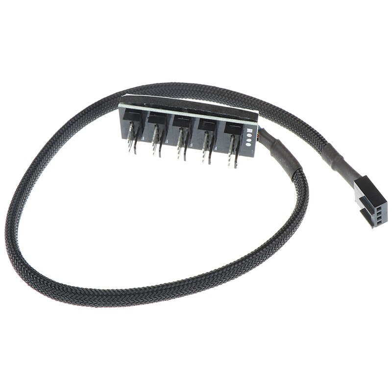 1 Female To 4 Male 4Pin Socket Fan Hub Splitter Cable PC Cooler Fan Power Cable For 3Pin 4Pin PWM Cooling Fan
