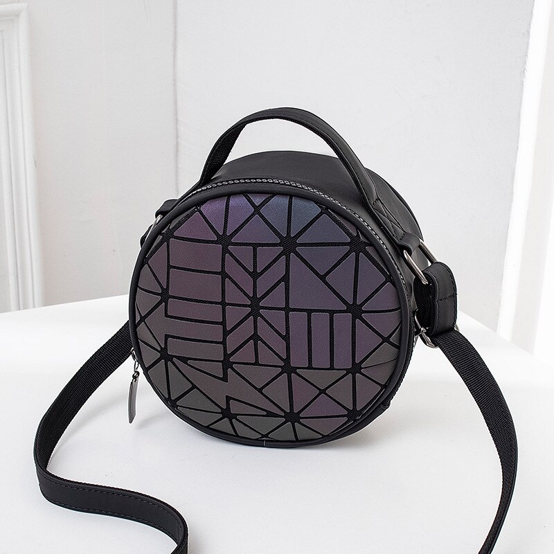 Women Messenger Bags Mini Round Crossbody Bag Geometric Women Shoulder Bags Ladies Zipper Handbag Tote Clutch: C