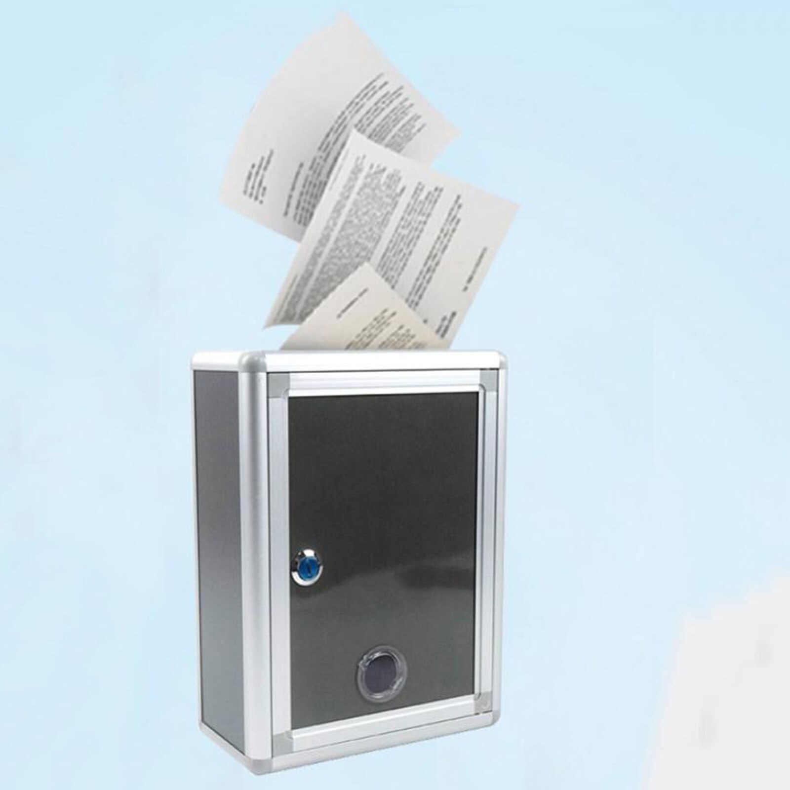 Stainless Steel Locking Mailbox Mail Newspaper Letterbox Suggestion Boxes: Style 2
