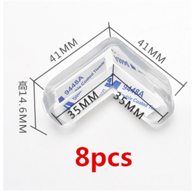 Transparent Table Edge Furniture Guard Corner Protectors Bumper Strip with Double-Sided Tape for Cabinets, Tables, Drawers: Green  