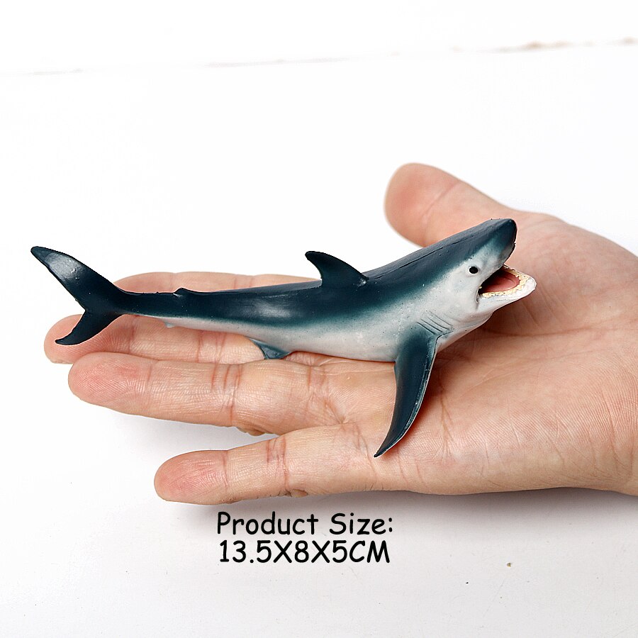 Realistic Sea Animals Figurines Orca Squid Sharks Dolphin Turtle Sailfish Octopus Figures Miniature Education Toys for Kids: DEEP BLUE
