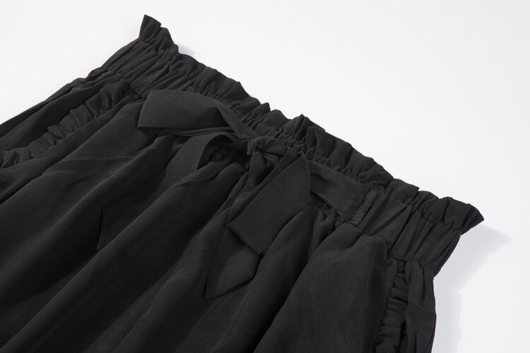 Pantalones de correr con cinturón de seda de morera auténtica para mujer, pantalones de cintura elástica, multicolor, JN134, 100%